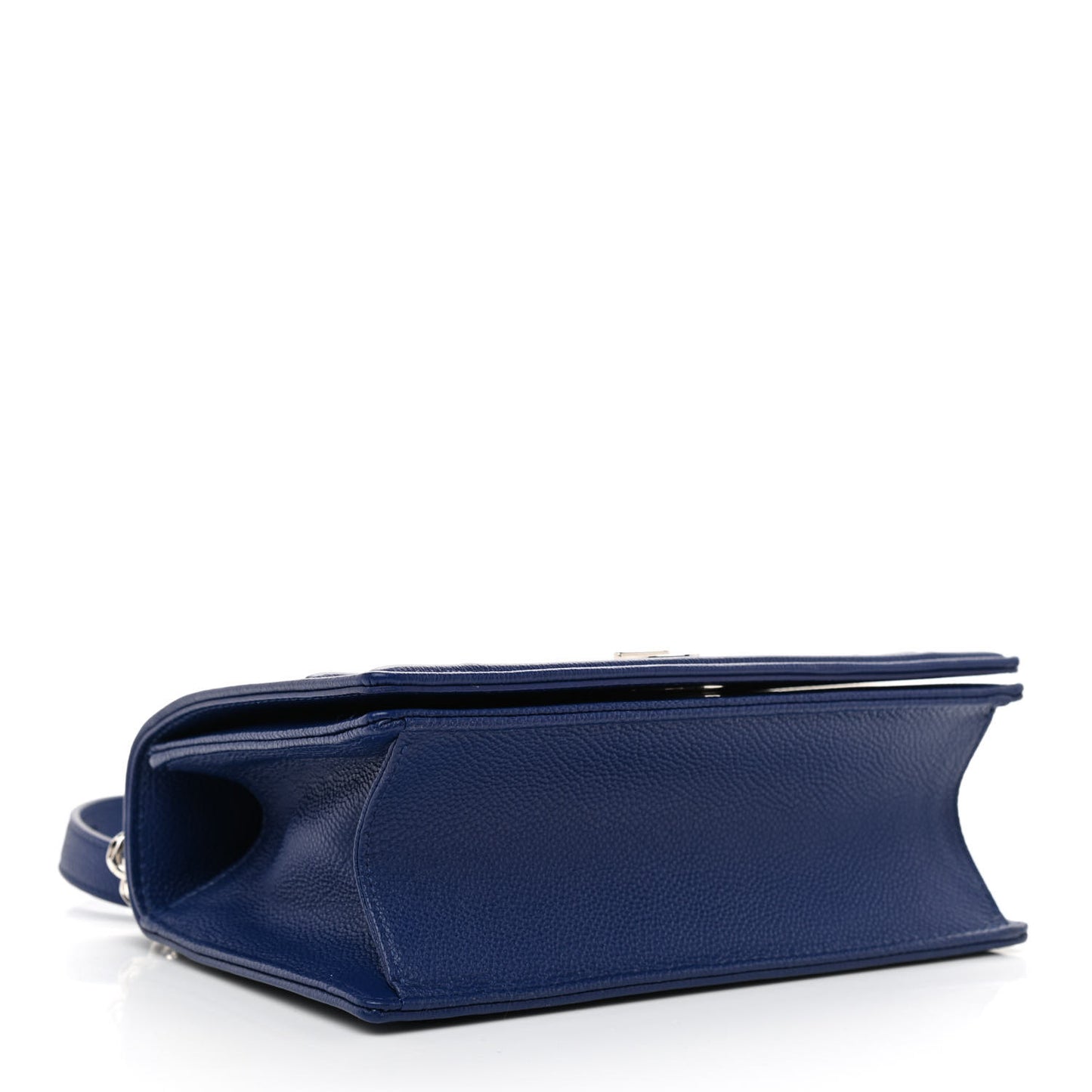 Grained Calfskin Small Diorama Flap Bag Bleu De Minuit