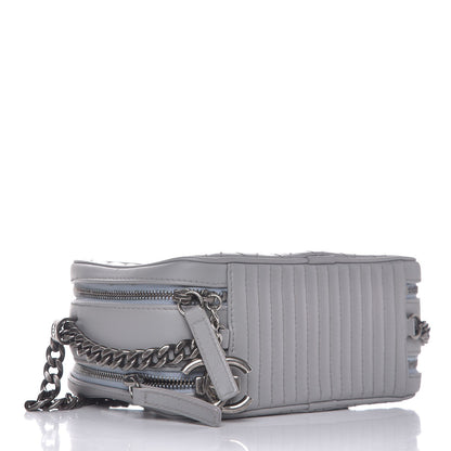 Chanel Lambskin Quilted Small Coco Boy Camera Case Grey 4 of 8