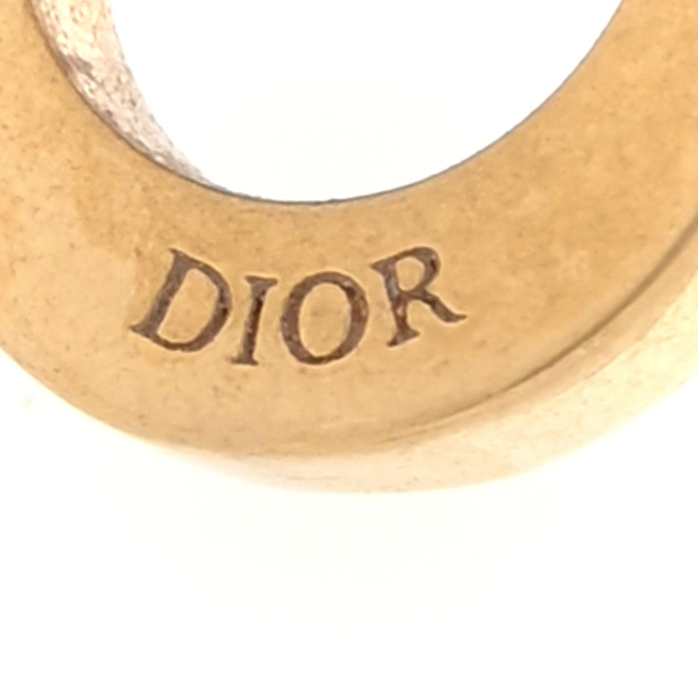 Christian Dior Crystal Petit CD Stud Earrings Gold 4 of 4