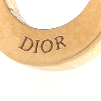 Christian Dior Crystal Petit CD Stud Earrings Gold 4 of 4