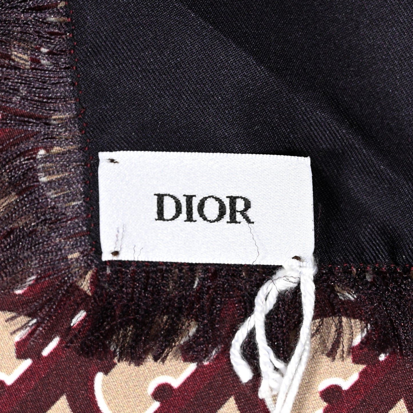 Silk Monogram Scarf Burgundy