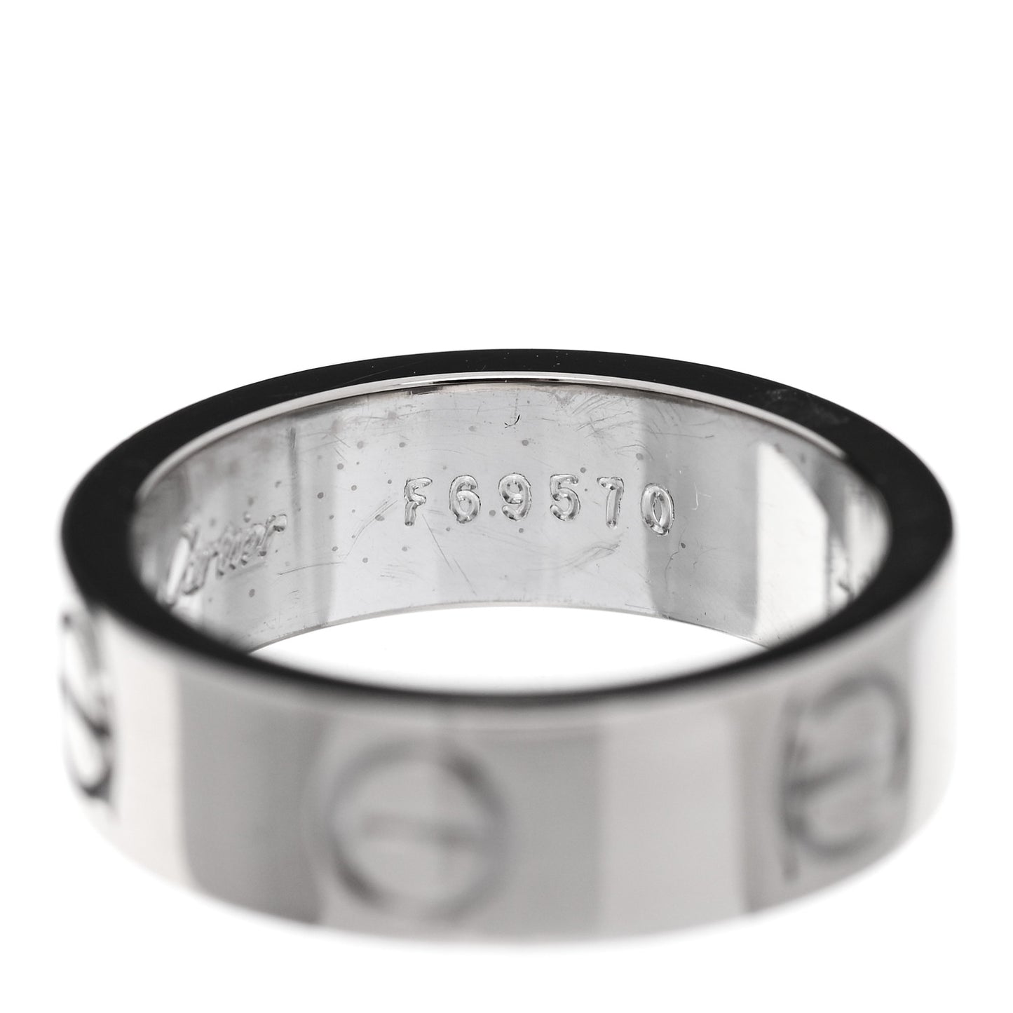18K White Gold 5.5mm LOVE Ring 49 4.75