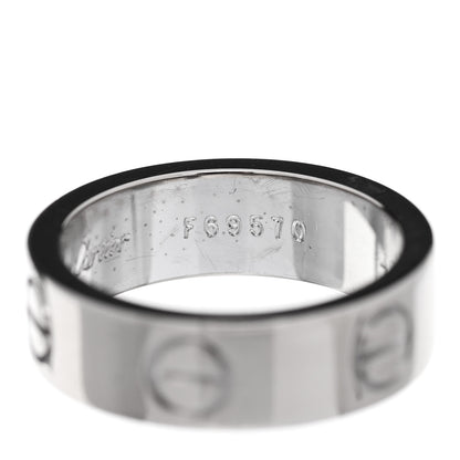 Cartier 18K White Gold 5.5mm LOVE Ring 49 4.75 6 of 7