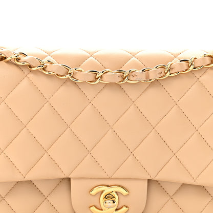 Chanel Lambskin Quilted Medium Double Flap Beige 7 of 13
