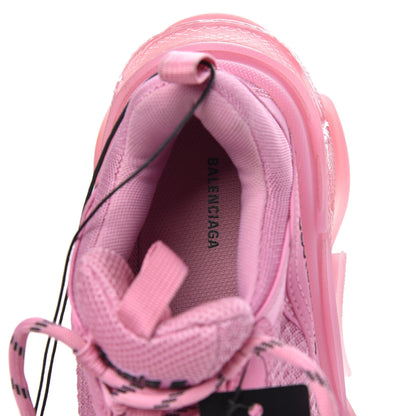 Balenciaga Fabric Mesh Clear Sole Womens Triple S Sneakers 36 Pink 6 of 9