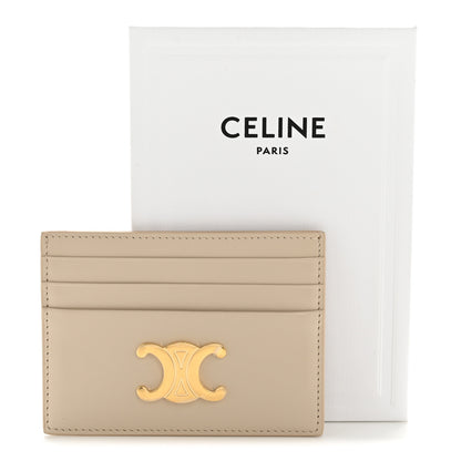 Celine Shiny Calfskin Triomphe Card Holder Pale Beige 9 of 9