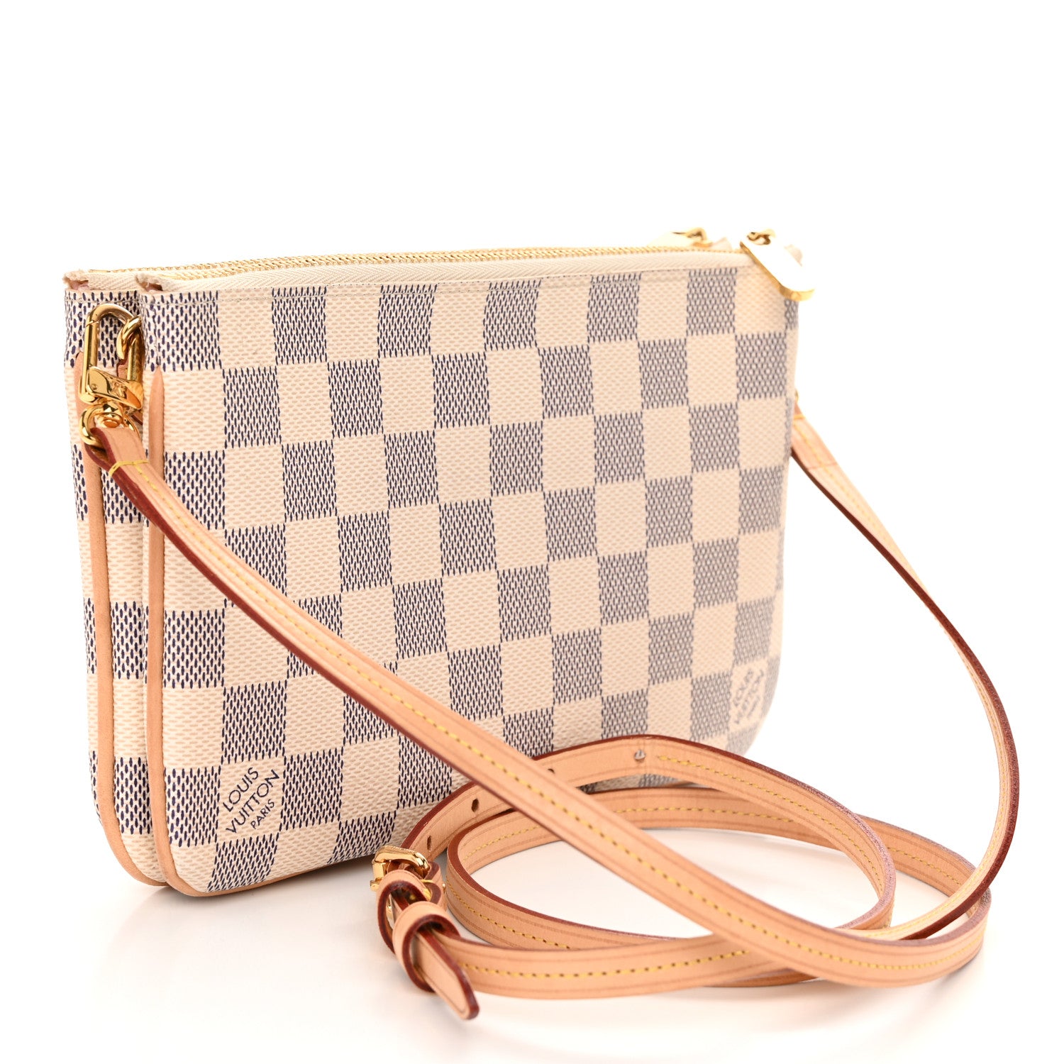 Louis Vuitton Damier Azur Double Zip Pochette 3 of 12