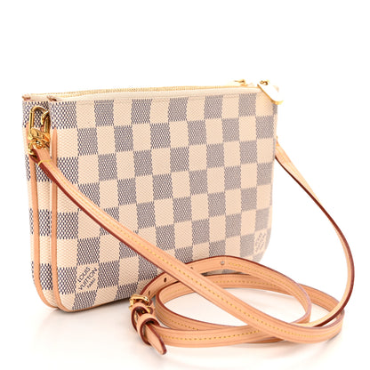 Louis Vuitton Damier Azur Double Zip Pochette 3 of 12