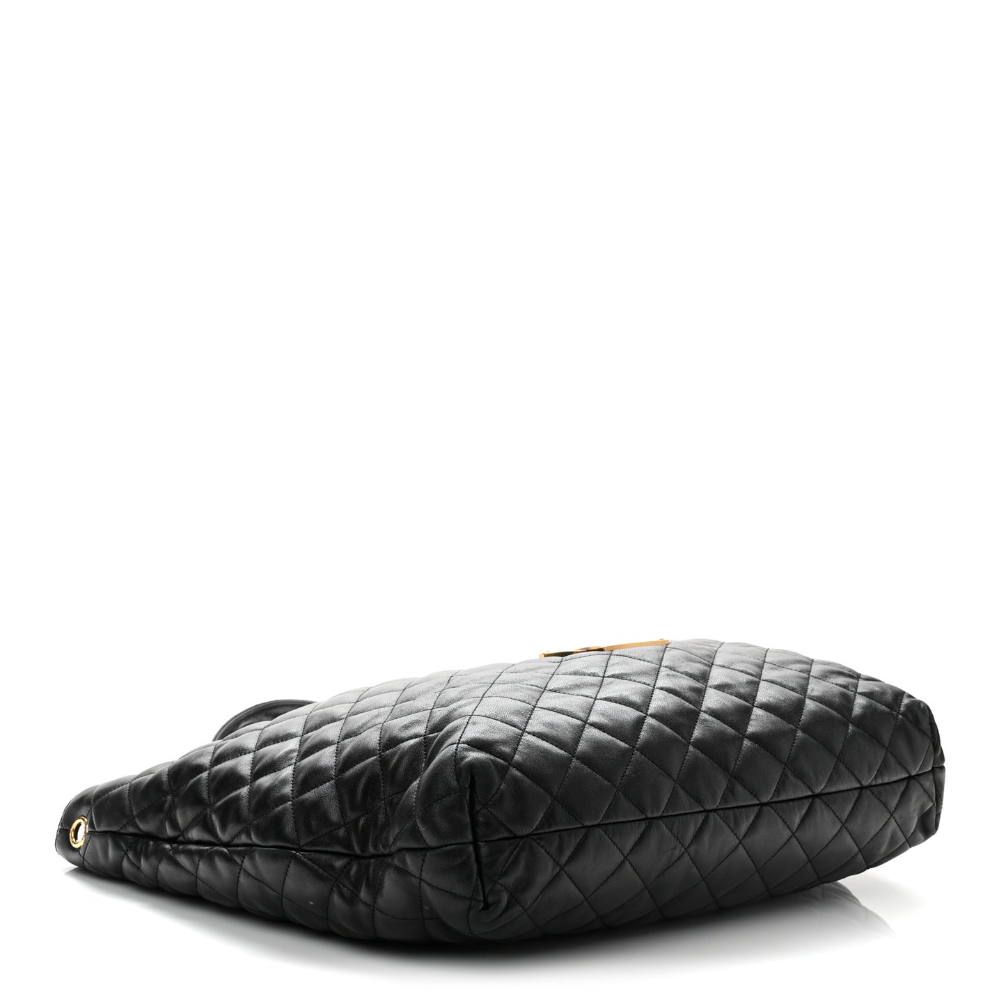 Lambskin Quilted Maxi Icare Shopping Tote Black