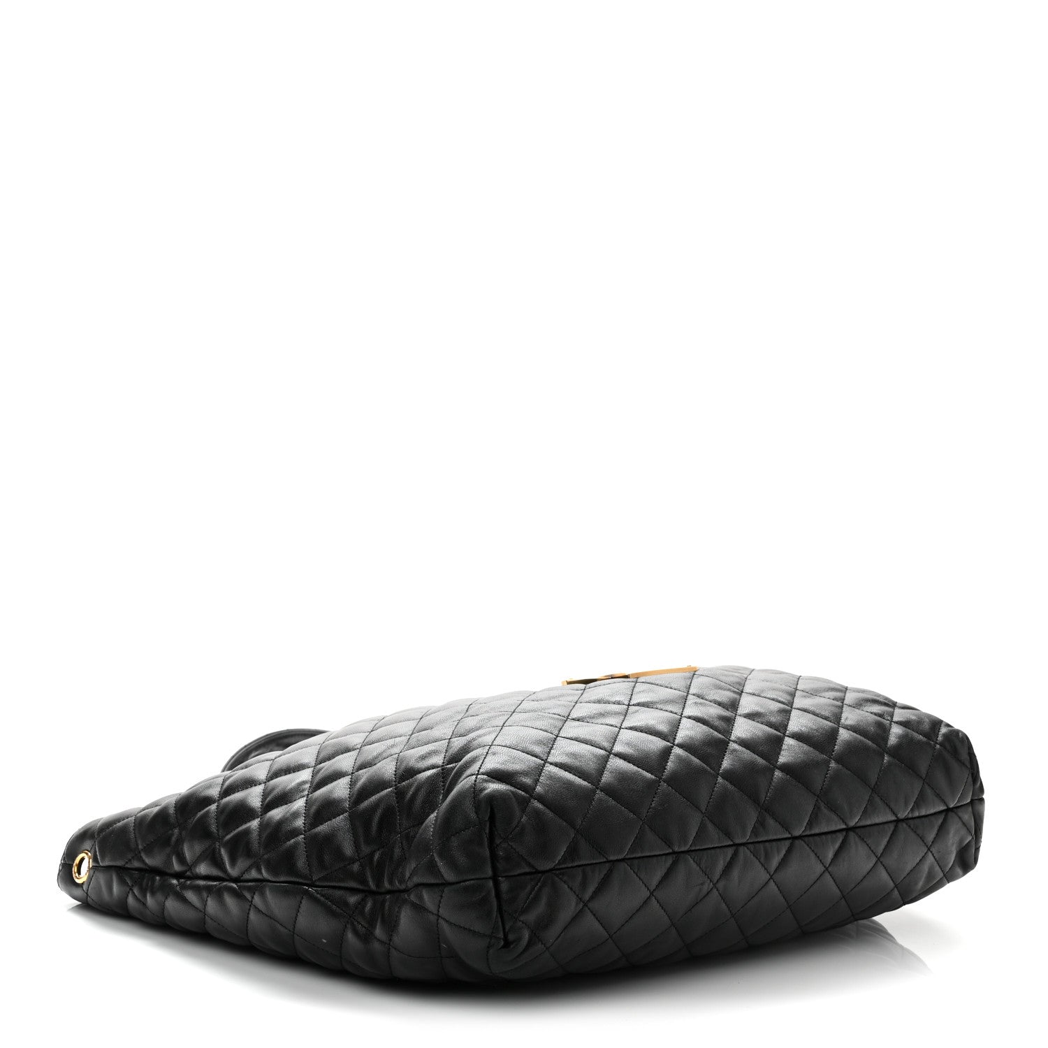 Saint Laurent Lambskin Quilted Maxi Icare Shopping Tote Black 4 of 10