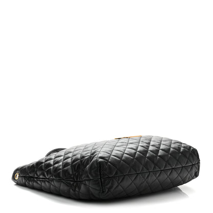 Saint Laurent Lambskin Quilted Maxi Icare Shopping Tote Black 4 of 10