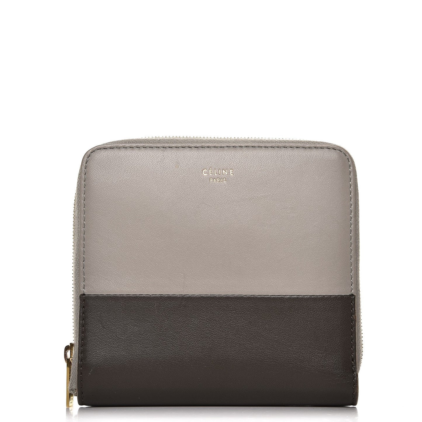 Lambskin Square Multifunction Wallet Grey