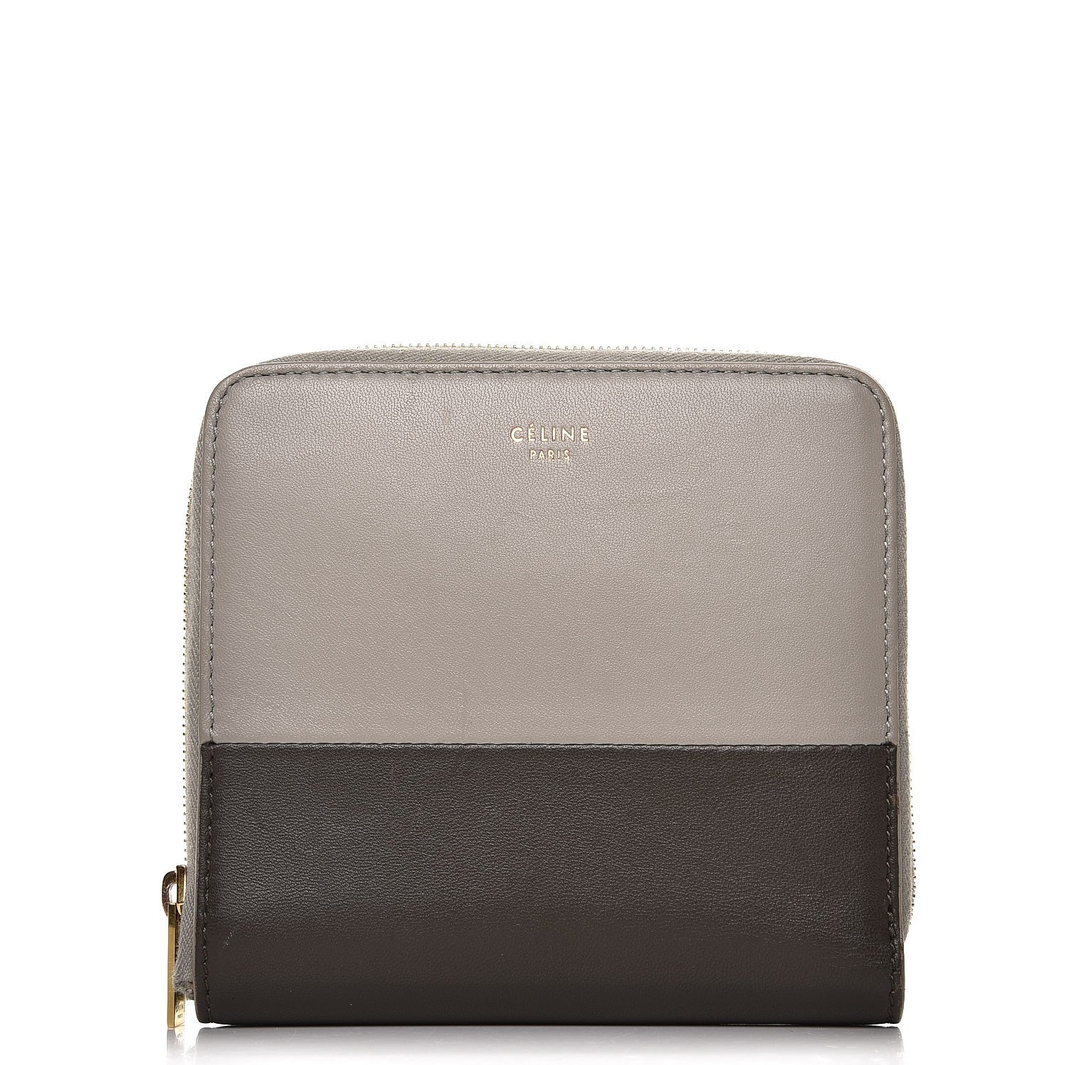 Celine Lambskin Square Multifunction Wallet Grey 1 of 7