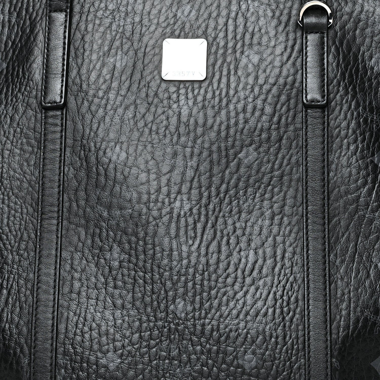 MCM Visetos Toni Shopper Tote Black 7 of 10