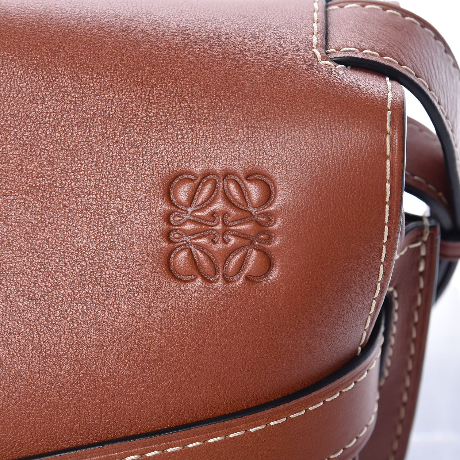 Loewe Grained Calfskin Large Gate Bag Rust 8 of 10