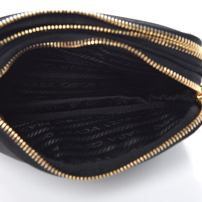 Prada Tessuto Nylon Convertible Crossbody Wristlet Black 7 of 10