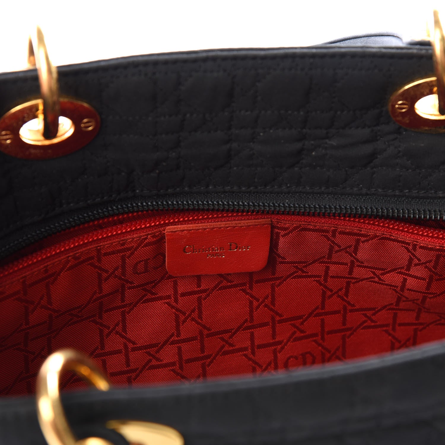 Christian Dior Nylon Cannage Large Lady Dior Black 7 of 8