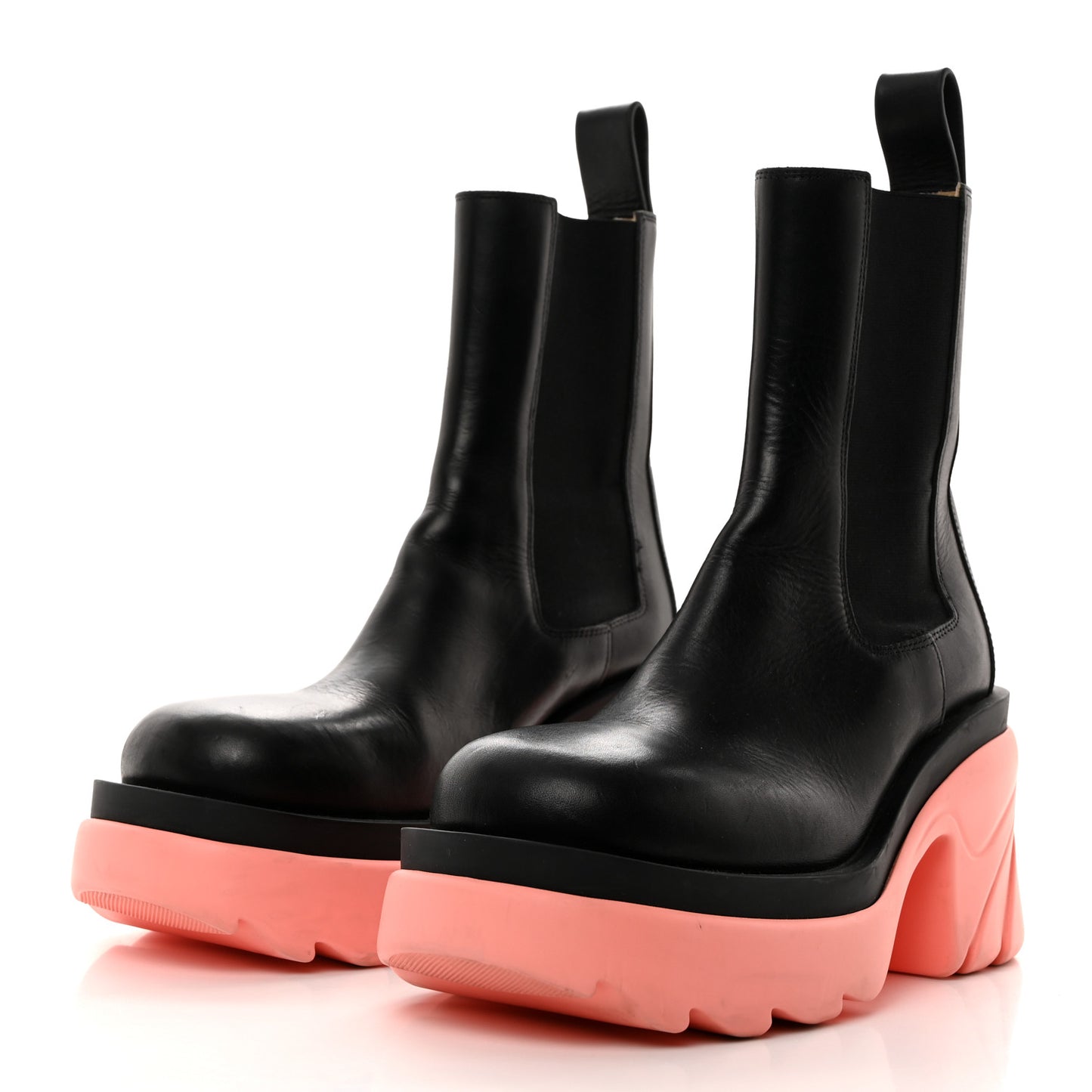 Calfskin The Flash Chelsea Boots 36.5 Black Flamingo