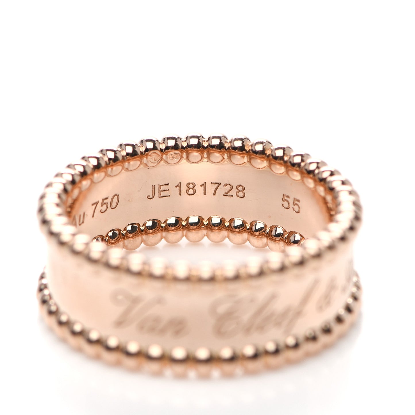18K Rose Gold Perlee Signature Ring 55 7.25