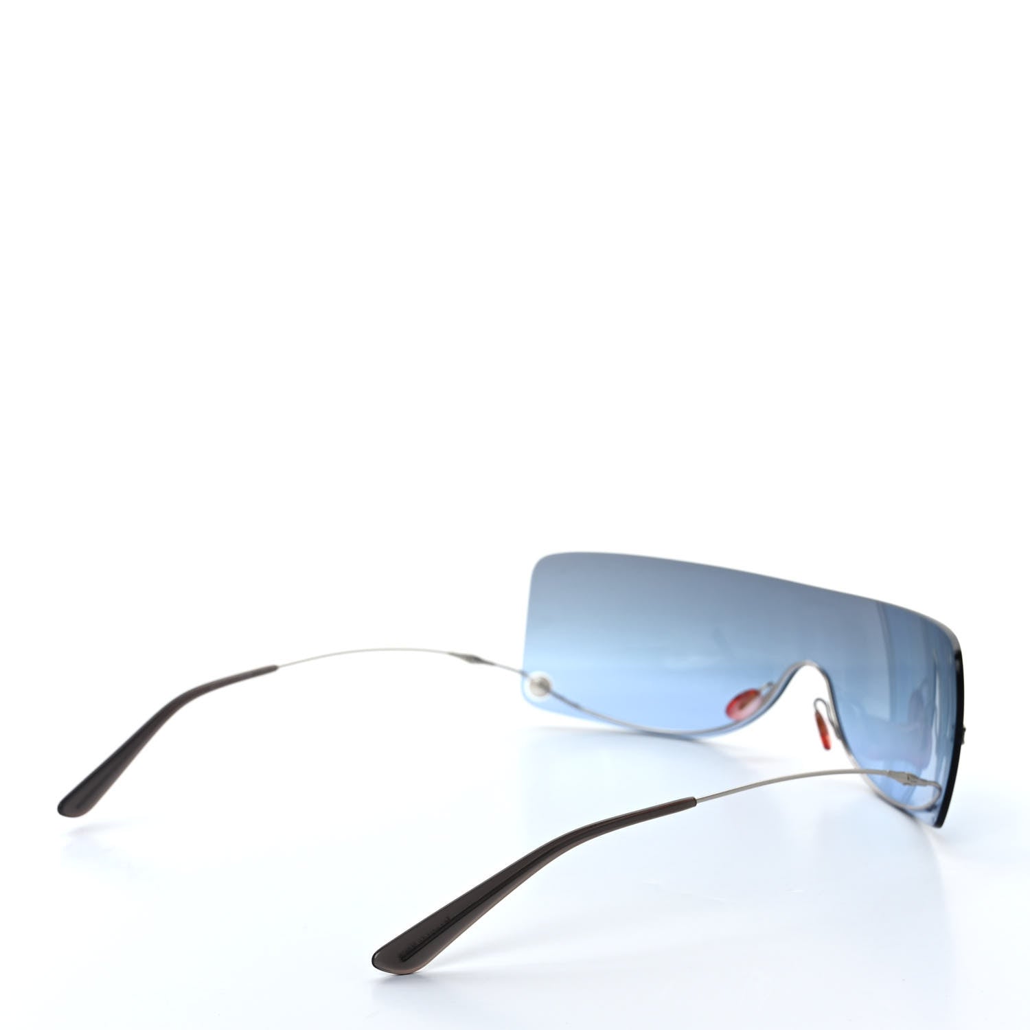 Chanel Rimless Shield Pearl Sunglasses 4077 Gradient Blue 4 of 6