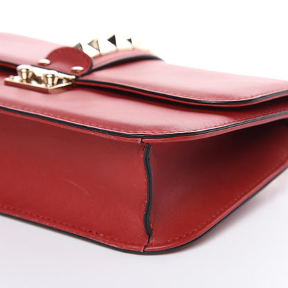 Valentino Garavani Vitello Medium Glam Lock Rockstud Flap Red 8 of 14