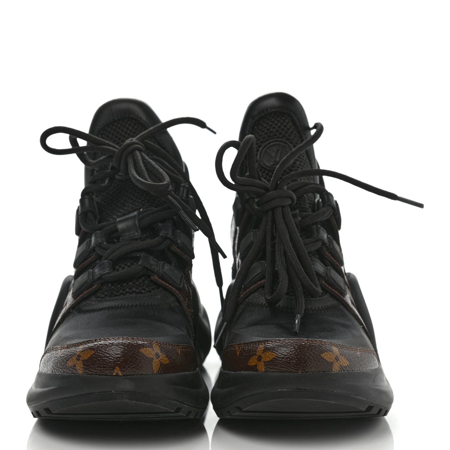 Louis Vuitton Calfskin Patent Monogram LV Archlight Sneakers 37 Black 2 of 10