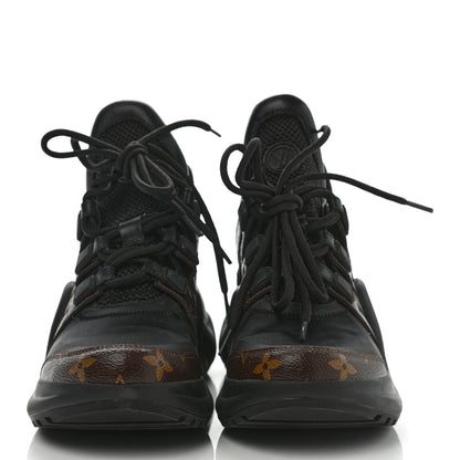 Louis Vuitton Calfskin Patent Monogram LV Archlight Sneakers 37 Black 2 of 10