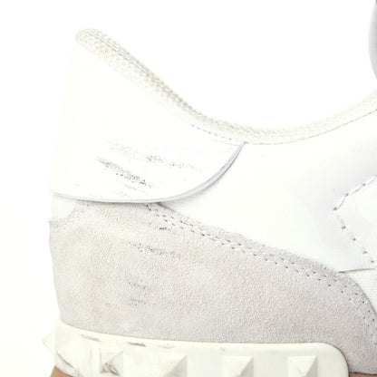 Valentino Garavani Fabric Suede L'Amour Rockrunner Sneakers 43 White 10 of 11