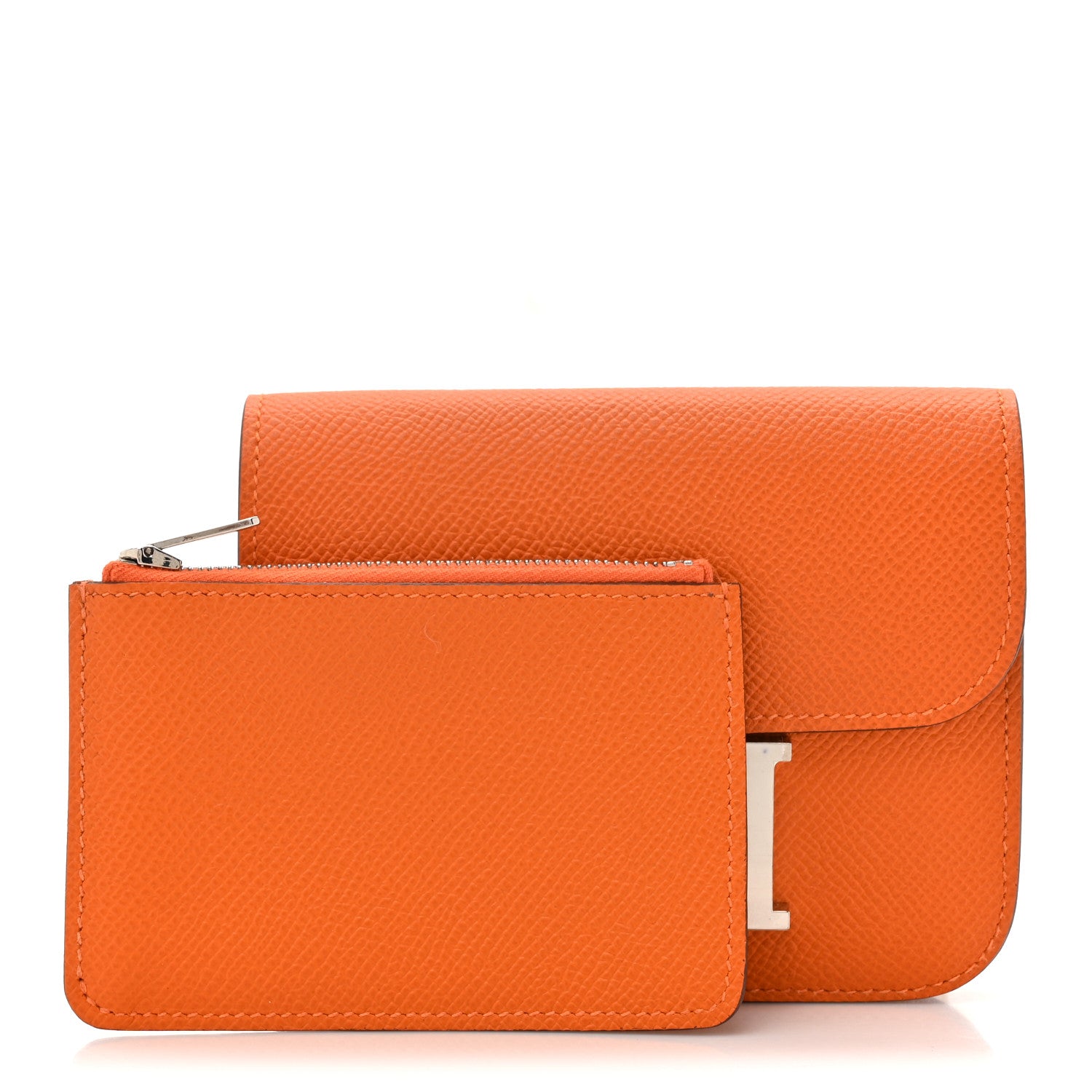 Hermes Epsom Constance Slim Wallet Orange 2 of 13