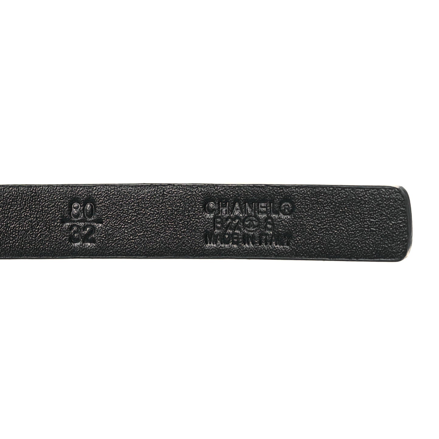 Calfskin Metal CC Chain Belt 80 32 Black