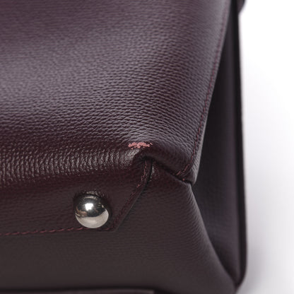 Burberry Grainy Calfskin House Check Small Banner Tote Mahogany Red 11 of 12