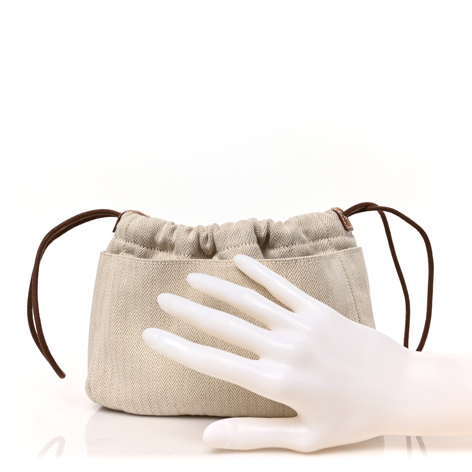 Hermes Canvas Barenia Fourbi 20 PM Pouch Naturel Fauve 2 of 9