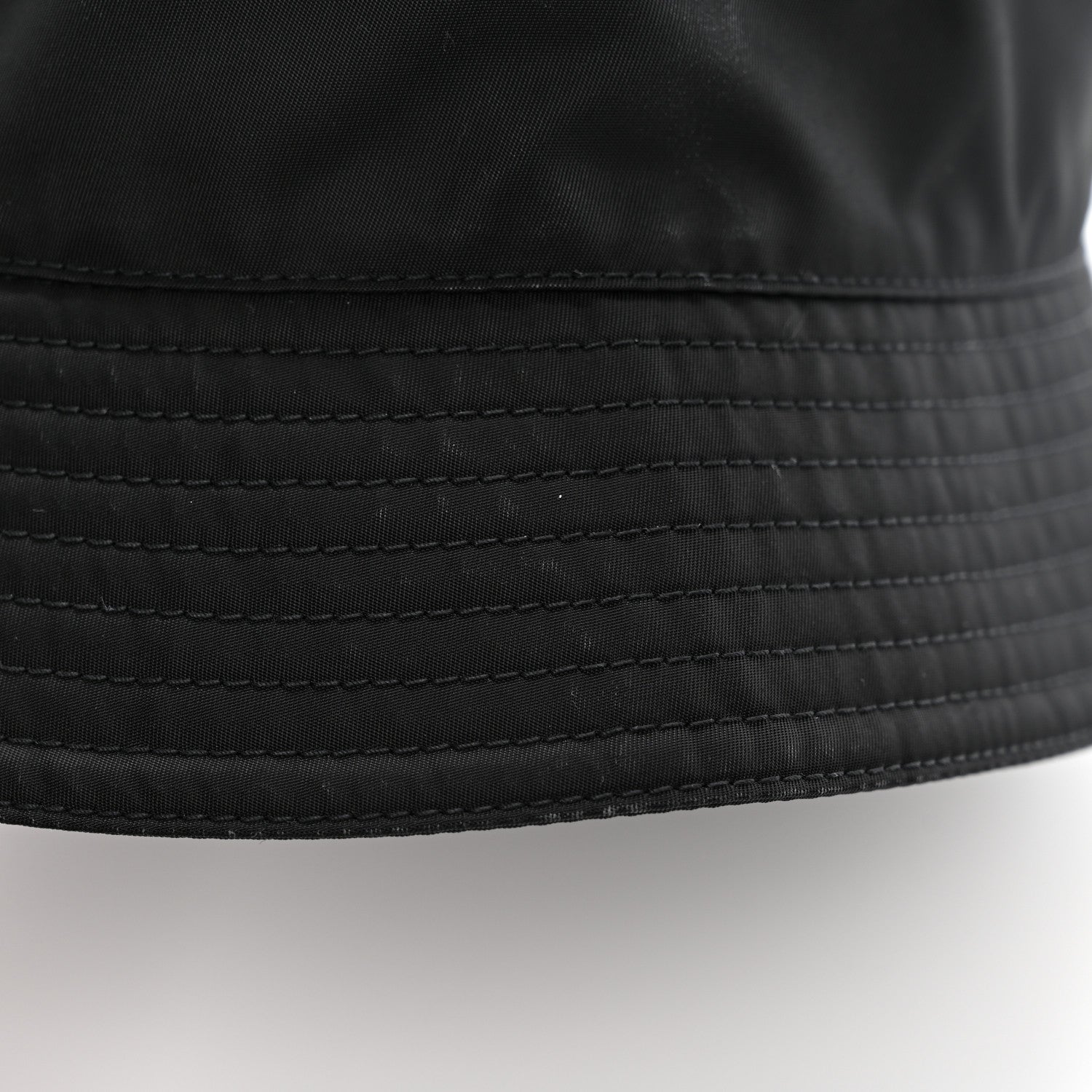 Prada Re-Nylon Metal Triangle Logo Womens Bucket Hat M Black 10 of 10