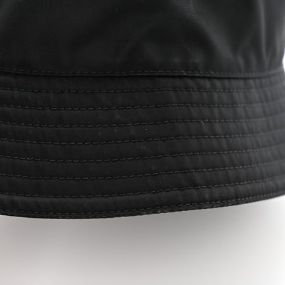 Prada Re-Nylon Metal Triangle Logo Womens Bucket Hat M Black 10 of 10