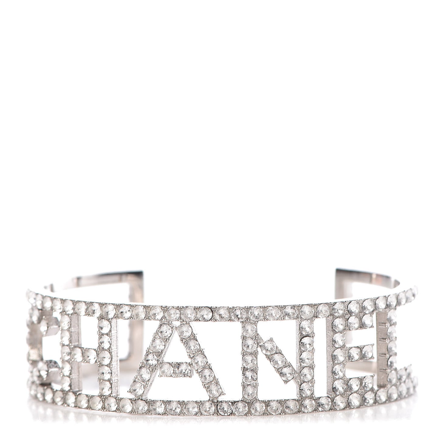 Crystal Logo Cuff M Silver