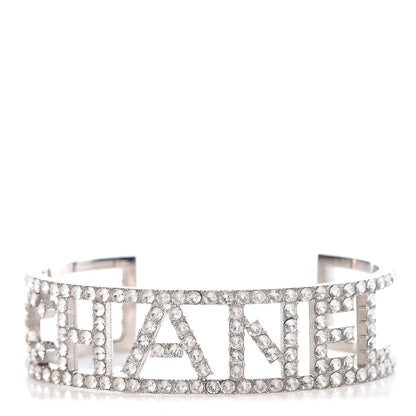 Chanel Crystal Logo Cuff M Silver 1 of 5