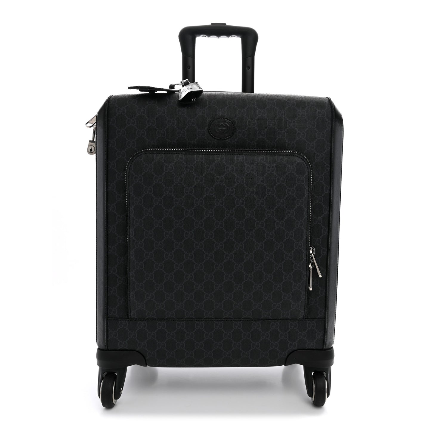 GG Supreme Monogram Azalea Calfskin Retro Interlocking G Small Savoy Cabin Trolley Beige Ebony Brown Sugar