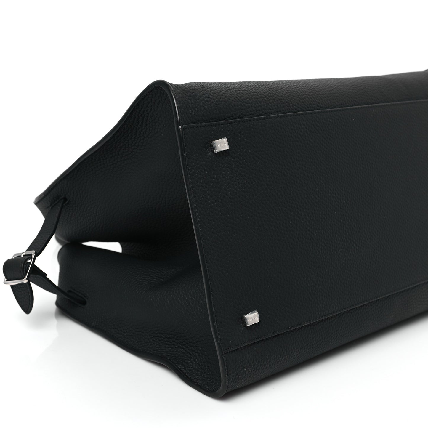 Matte Grained Calfskin Soft Margaux 15 Black
