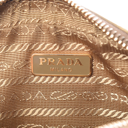 Prada Metallic Vitello Mini Top Handle Crossbody Bag Platino 6 of 11