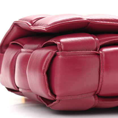 Bottega Veneta Paper Calfskin Maxi Intreccio Padded Cassette Crossbody Bag Amaranto 8 of 9