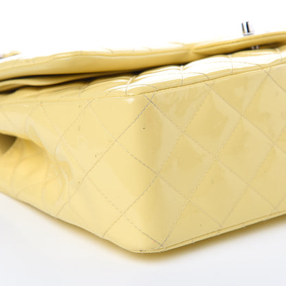 Chanel Patent Quilted Jumbo Double Flap Yellow 8 of 16