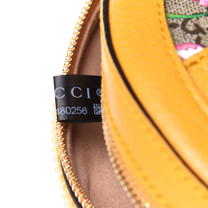 Gucci GG Supreme Monogram Flora Web Mini Ophidia Round Shoulder Bag Beige Multicolor Crop 8 of 11