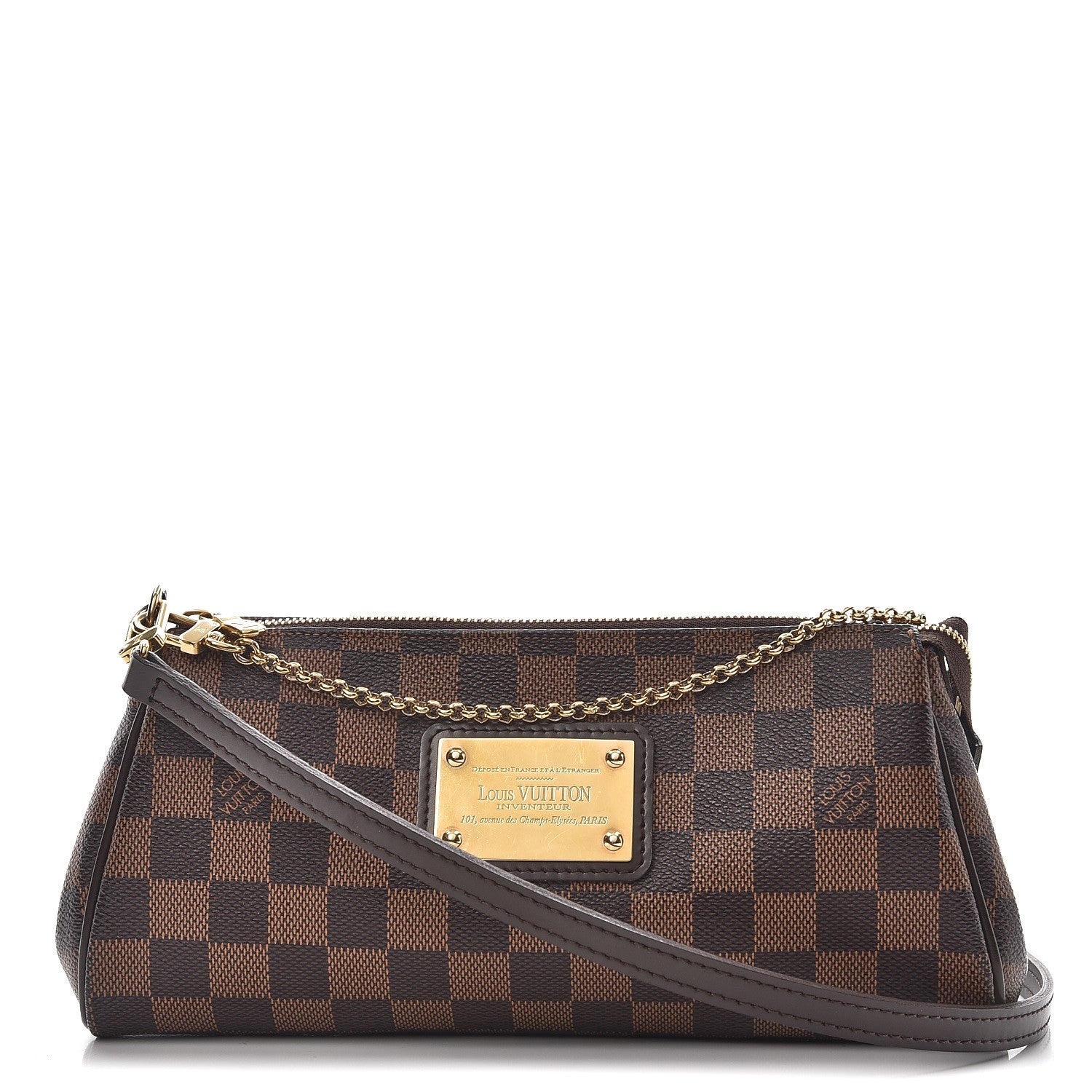 Louis Vuitton Damier Ebene Eva Clutch 1 of 9