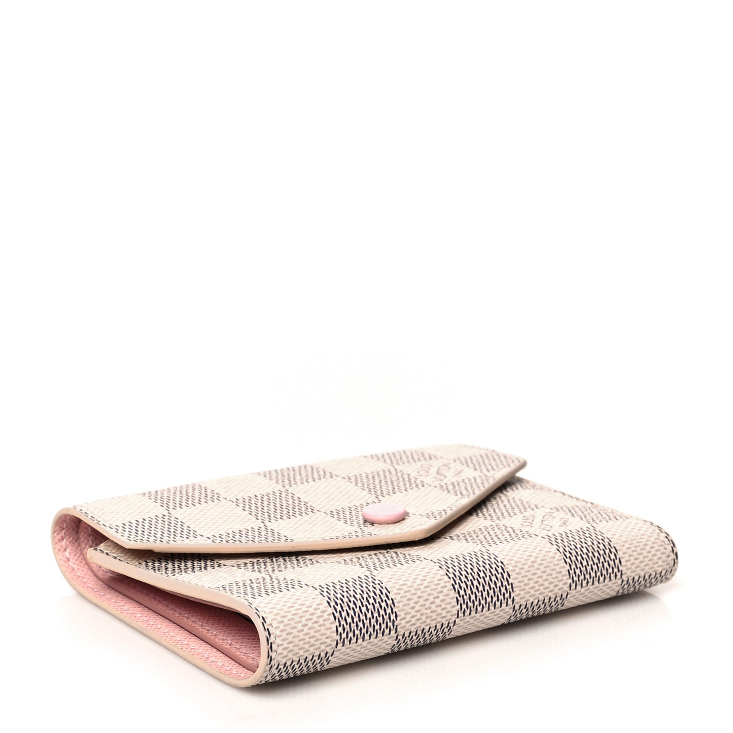 Damier Azur Victorine Wallet Rose Ballerine