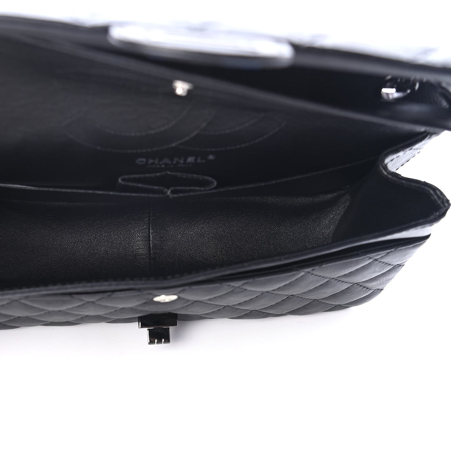 Crumpled Calfskin Quilted 2.55 Reissue 226 Flap So Black