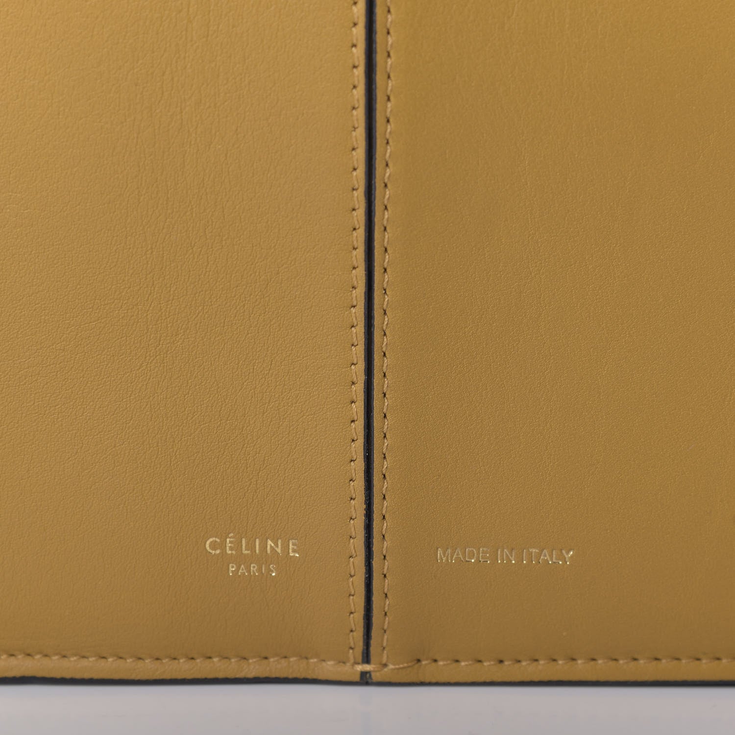 Celine Supple Natural Calfskin Medium Tri-Fold Bag Blonde 8 of 10
