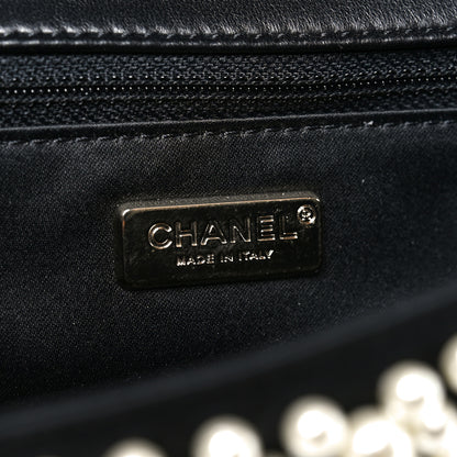 Chanel Lambskin Pearl On Flap Black 6 of 11