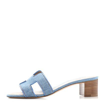 Hermes Denim Oasis Sandals 36 Bleu Clair 1 of 8