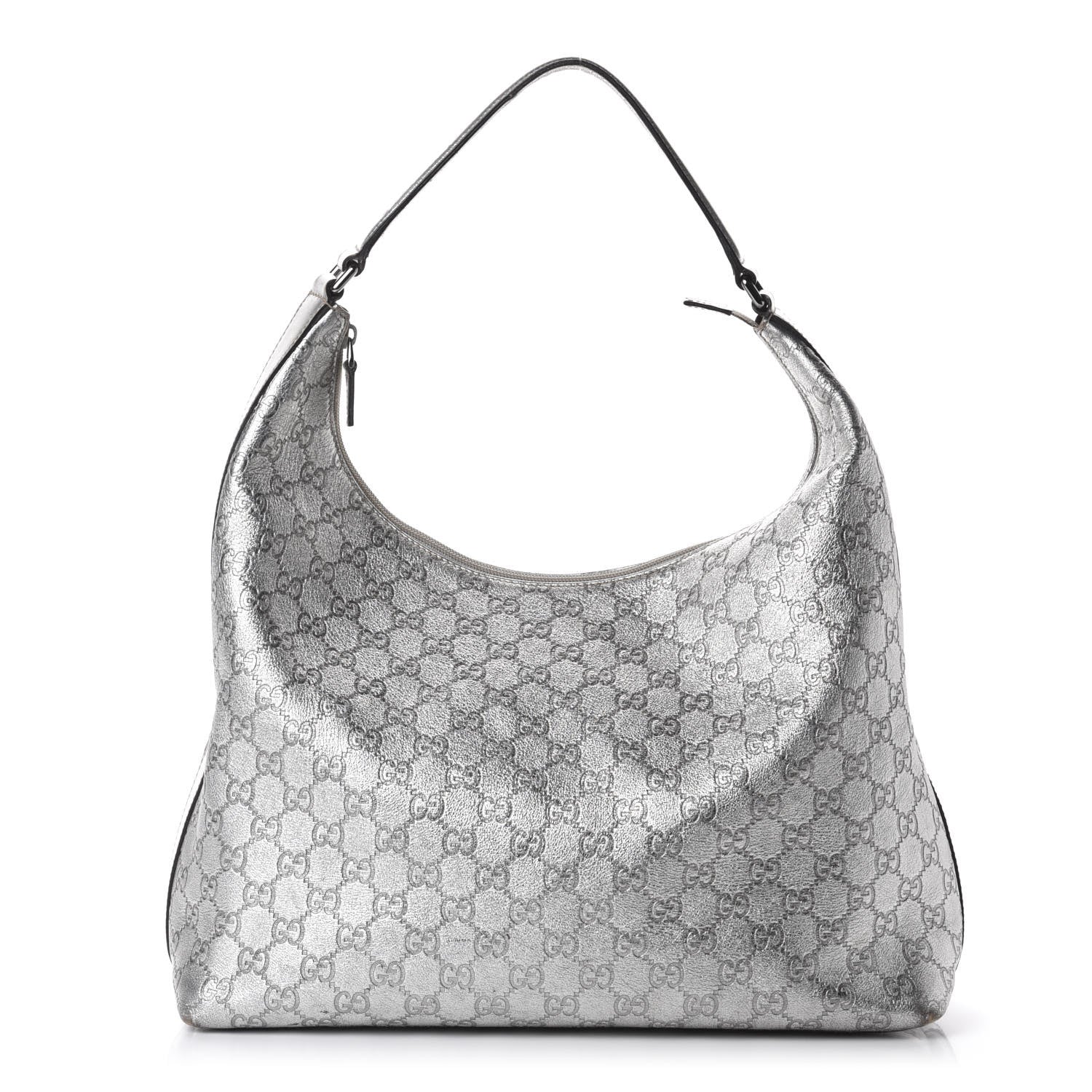 Gucci Metallic Guccissima Hobo Silver 1 of 12
