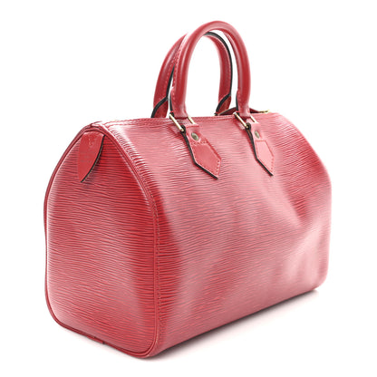 Louis Vuitton Epi Speedy 25 Castillan Red 3 of 10